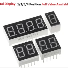5 шт. цифровая трубка 0,2" 0,36" 0,5" дюйм 1/2/3/4 сегмент позиции общий анод/катод Красный ЖК-дисплей цифровой Дисплей трубка AS/BS