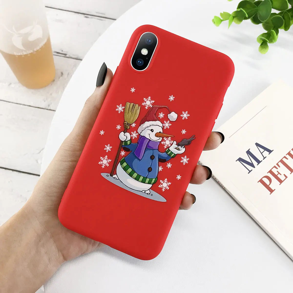 AC8367 USLION чехол для телефона для iPhone 11 Pro Max X XR Xs Max Merry Christmas Снеговик Санта Мягкий ТПУ чехол для iPhone 6 6s 7 8 Plus 5 5S SE - Цвет: AC8367