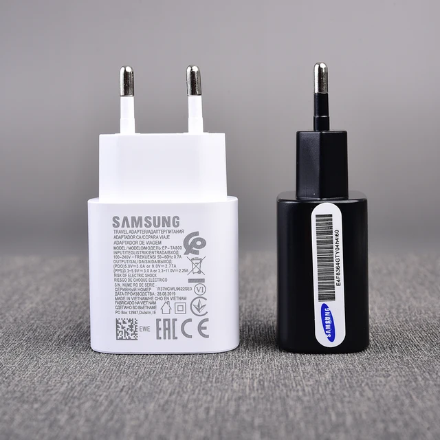 Original Samsung Galaxy Note 10 25W Super Fast Charging Adapter PD Charger 100CM USB C To USB C Cable For S20 Ultra S20+ A71 A91 4