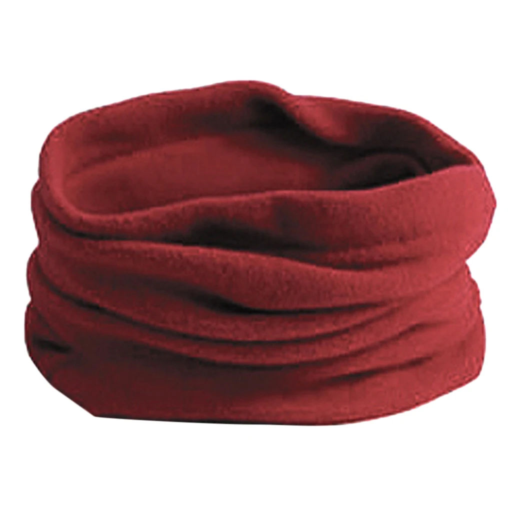 Winter Polar Fleece Man Women Scarf Ring Trendy Neck Warmer Comfy Snood Scarf Ski Motorbike Mask Warm Hat 