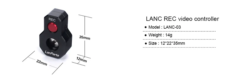 LanParte 2,5 мм LANC REC пульт дистанционного управления для камеры sony Panasonic BMD BMPCC 4K