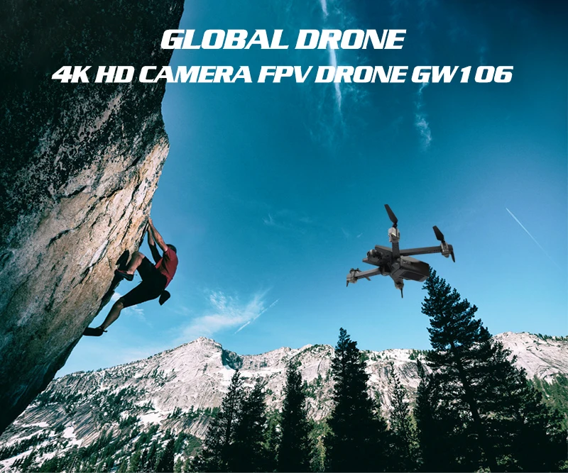 Global Drone GW106 4K Дрон с длинным временем Fly Wifi FPV Профессиональный Дрон с камерой HD 4K Квадрокоптер VS E58 E520S SG901 SG106
