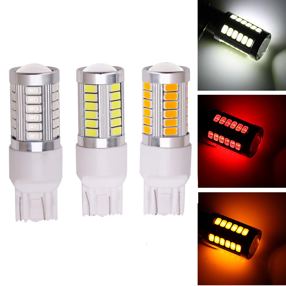 2 шт. T20 7443 W21/5 Вт 33 SMD 5630 5730 Светодиодная Автомобильная стоп-лампа задние хвостовые