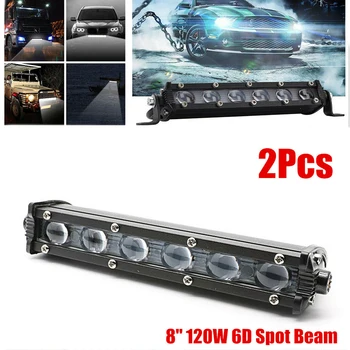 

For SUV Work Light 6000K Waterproof White SPOT beam 8'' Accessories Car 6D