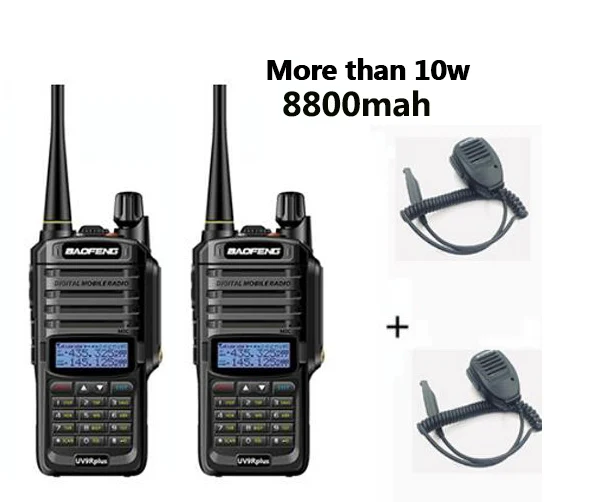 rechargeable walkie talkies baofeng uv9r plus walkie-talkie for hunting 50km 40km 100km car radio comunicador ham hf scanner radio vhf uhf police marine sdr long range walkie talkies 500 miles Walkie Talkie