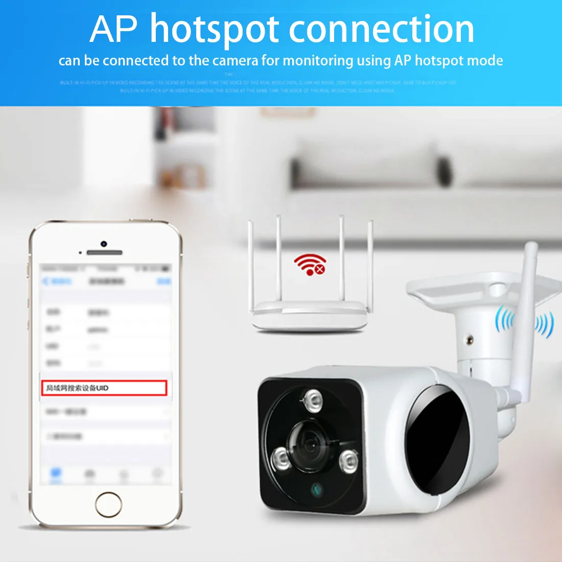 

1080P AI Human WIFI IP Camera Detection Two way Audio Outdoor P2P Full Color Night Vision P2P 2.0MP Wireless Wired