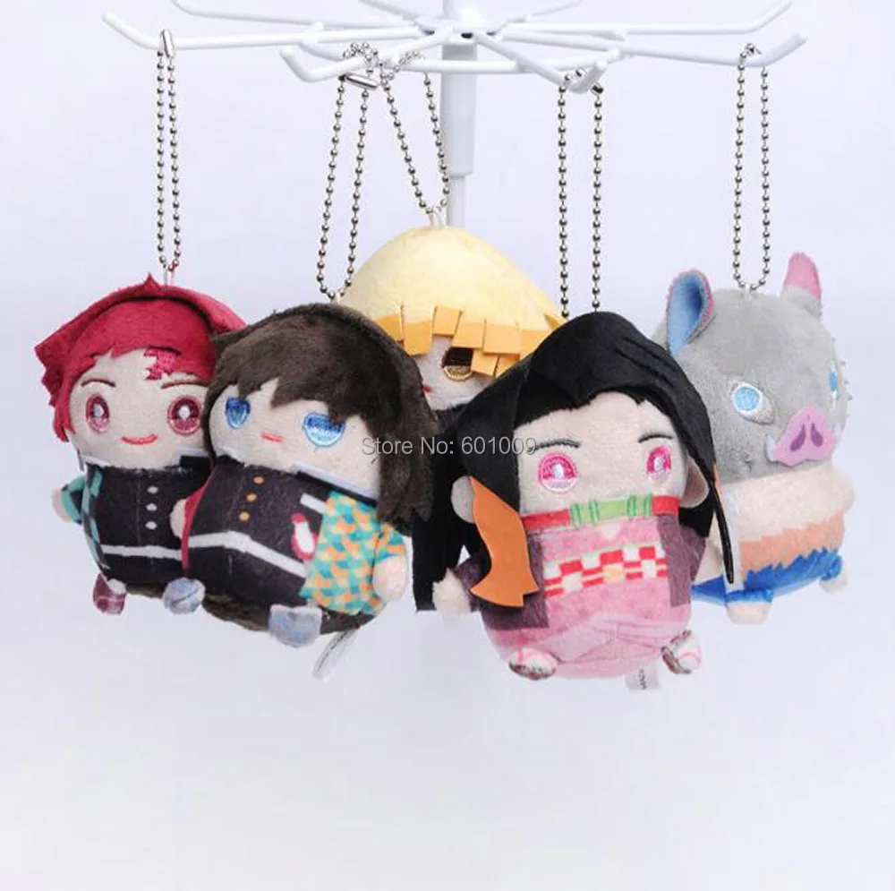 EMS 100/лот 5 стилей Kimetsu no Yaiba Tomioka Giyuu Косплей 10 см плюшевый брелок-подвеска для Аниме Мягкие подарки для детей
