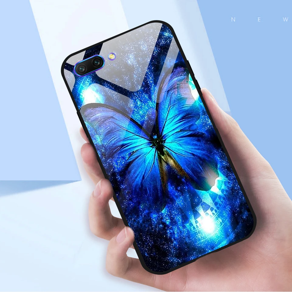 Для huawei Honor 10/10 Lite звездный узор Роскошный чехол из закаленного стекла для Honor 10lite полный защитный противоударный жесткий чехол