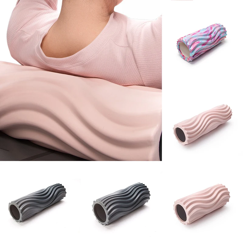 Массажный ролик для мышц пенопластовый массажер средней плотности йоги и