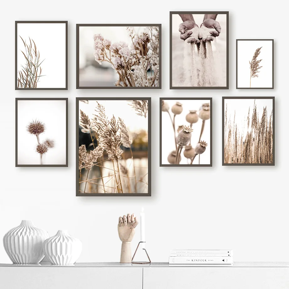 Reed-Wild-Plant-Sand-Nordic-Posters-And-Prints-Wall-Art-Canvas-Painting-Wall-Pictures-For-Living (14)