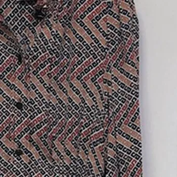 

Women Stand Collar Dress Print Long Sleeve Ruffles Vintage 2020 Autumn Ladies Mini Dress with Buttons New Arrival