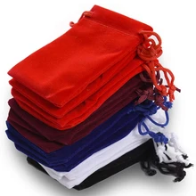 Aliexpress - 50Pcs Velvet Drawstring Bags Jewelry Packing Velvet Drawstring Pouches DIY Storage Bags For Christmas Wedding Favors Gift Bag
