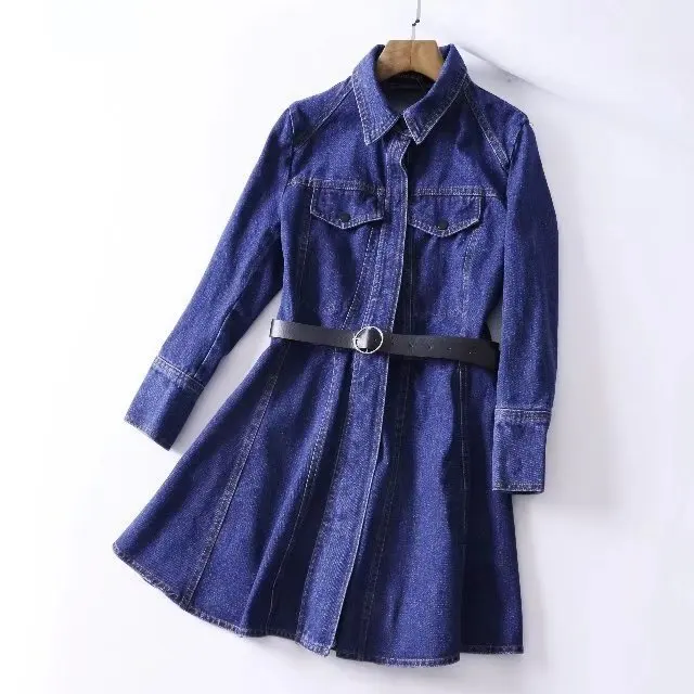 

2018 Western Style Early Spring Women's Dress New Style Long Sleeve Short Dress