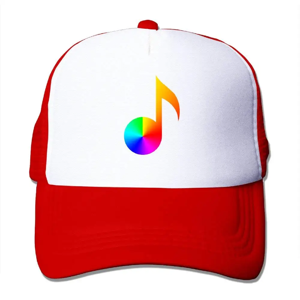 Сетчатые бейсболки с музыкальной нотой и спектром, радужные бейсболки, кепки с сеткой для взрослых, регулируемая шляпа от солнца
