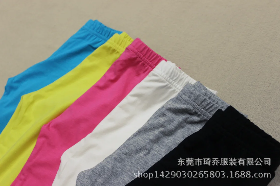 

Forest Map CHILDREN'S Leggings Summer Thin Section Kneecap Candy-Colored 7 Points Leggings Modal Cotton