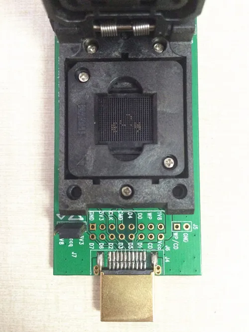 ANDK разъем eMMC153 169 тестовая розетка с sd-интерфейсом Размер 12x16 мм контактный шаг 0,5 мм HDMI интерфейс раскладушка BGA153/169 адаптер