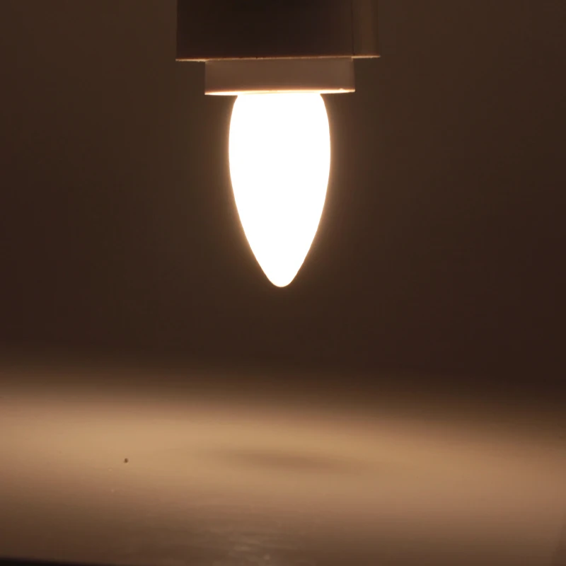 Лампада led e12 Мини лампа накаливания 110 В 220 В 2 Вт cob e 12 Энергосберегающая Кукуруза точечное освещение дома стеклянная лампочка в форме раковины для настенной лампы - Испускаемый цвет: Тёплый белый