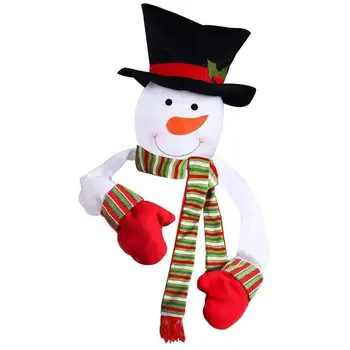 

Gift Christmas Tree Topper Snowman Hugger with Hat Shawl Holiday Decorations Winter Wonderland Decoration Xmas Party Supplies
