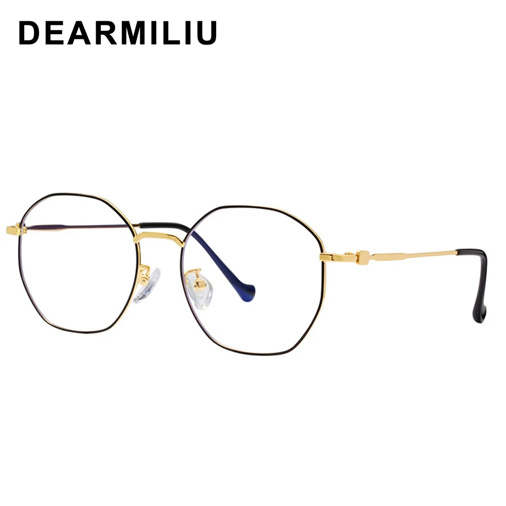 DEARMILIU новое розовое золото полигон анти синий свет блокирующие очки светодиодные компьютерные очки для чтения радиационно стойкие игровые очки
