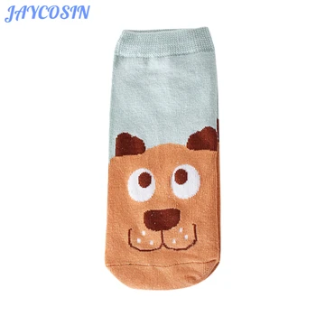 

JAYCOSIN Clothes Women 1 Pair Socks Women Trainer Sport Cushion Liner Smiley Stripes Animal Printed Anti Slip Short Socks 821