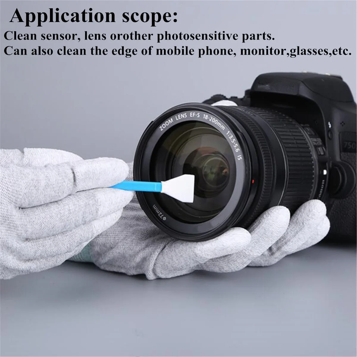 10 штук в упаковке профессиональная APS-C Сенсор чистящий набор для мазков для DSLR Камера APS-C Сенсор CCD/CMOS УФ-фильтр для объектива для очистки 12/15/24 мм