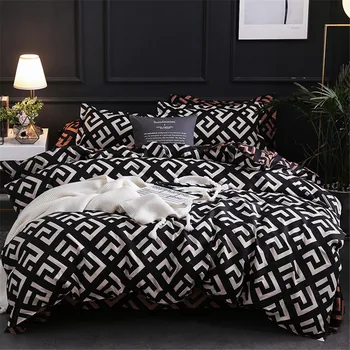 

Modern Geometric California King Bedding Sets Sanding Duvet Cover Set Pillowcase Duvet Covers 229*260 3pcs Bed Set