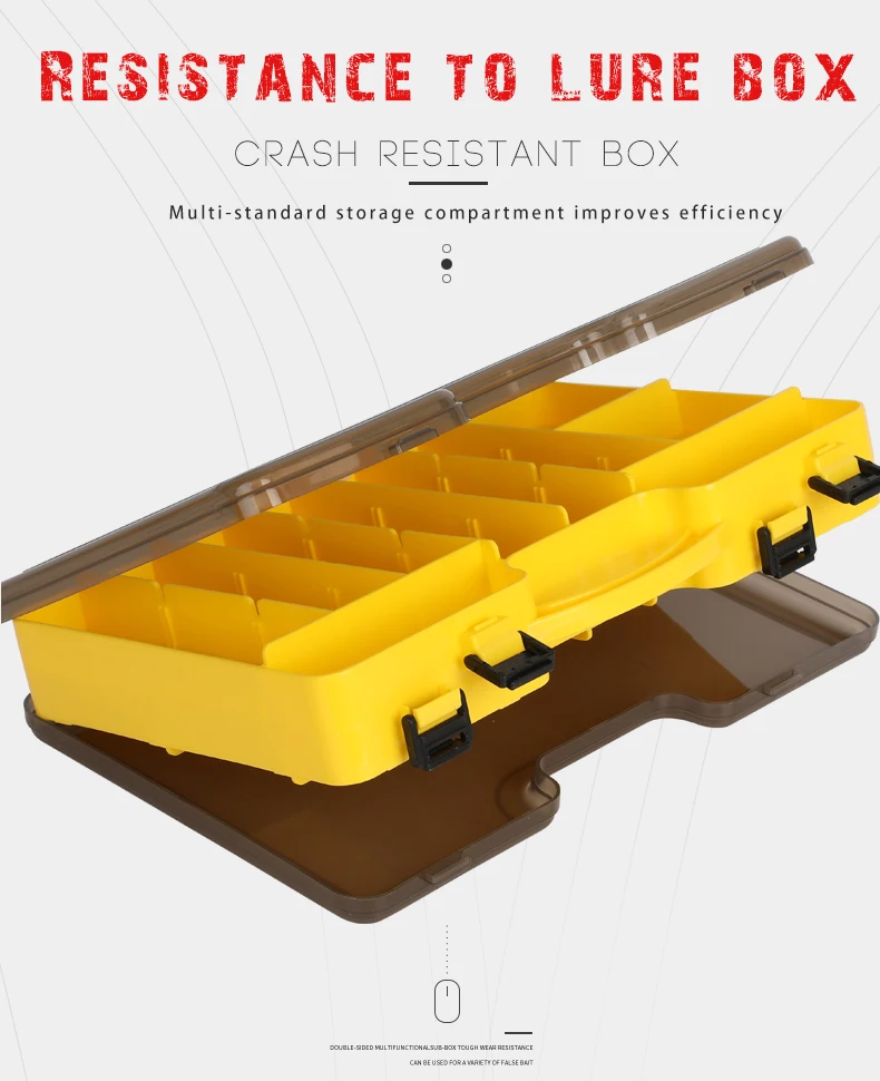 Коробка для рыболовных приманок коробки для снастей Органайзер пластиковая коробка-органайзер коробка со съемными Разделителями рыболовные снасти для хранения
