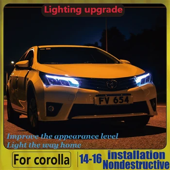 

2 Pieces For TY Corolla Altis head lamp 2015-2017LED Headlight Front Lamp Assembly With Daytime Running Light