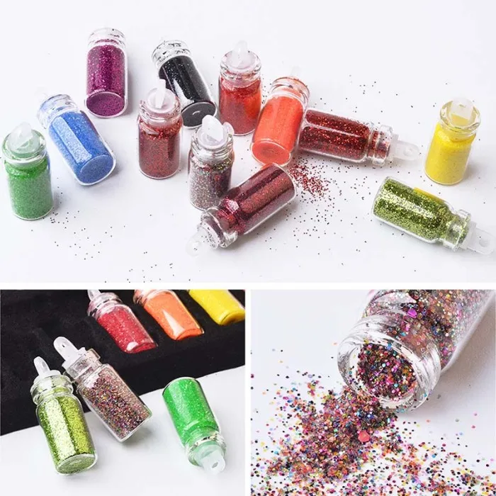 Лидер продаж 48 шт./компл. Nail Art порошок с пигментным блеском комплект 48 Цвета DIY Маникюр украшения CUN 668