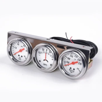

2inch Oil Pressure Meter Car Panel Water Temperature Ammeter 3in1 Auto