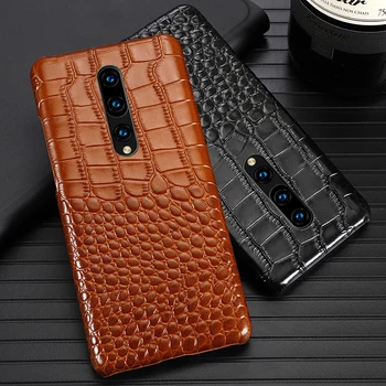 

Genuine Leather Case For Oneplus 7 7T 7T Pro 6T 6 5 5T 3 3T Phone case for One plus 7 Pro crocodile Garin Shockproof Back Cover
