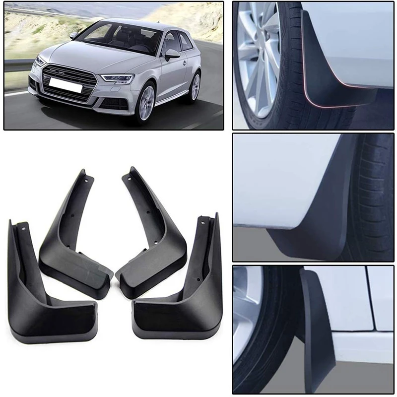 Брызговики для Audi A3 Хэтчбек- Брызговики черные 4 шт