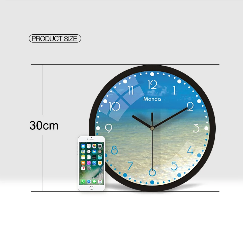  Luminous Wall Clock 12 Inch Silent Night Lights LED Glowing Decorative Clocks Modern Design Living  - 4000051821838