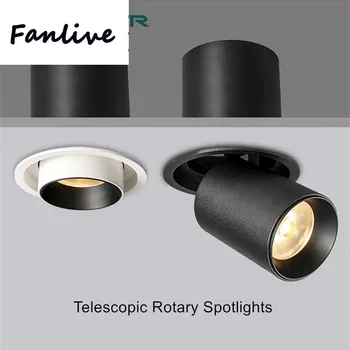 

2019 NEW LED spot lights embedded ceiling lamp 12W 10W 7W living room simple Nordic Adjustable and Rotate CREE COB downlight