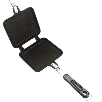

Sandwich Mold Tool Easy Clean Kitchen Aluminum Alloy Non-stick Bread Frying Pan Waffle Cookware Toast Double Side Barbecue Plate