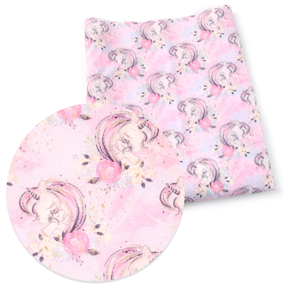 1073205001 David accessories 50*145 см олень Единорог Снеговик Рождество Пасхальная полиэстер хлопок ткань для ткань дом текстиль Вышивание, c2845 - Цвет: 1073205001
