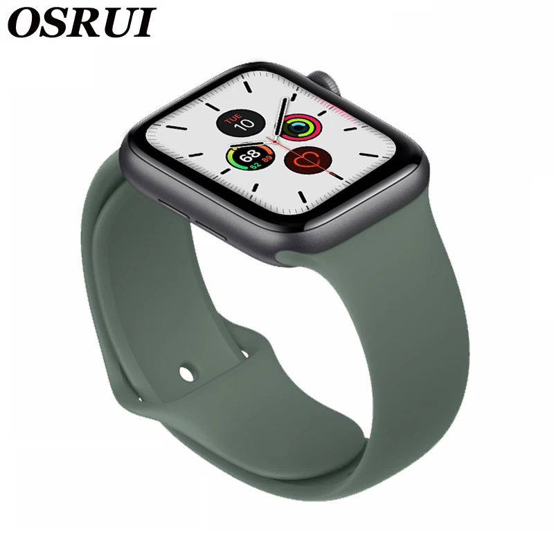 Ремешок для Apple watch группа спорта силикона Корреа 4 44 мм 40 iwatch 3 2 42mm 38 браслет pulseira