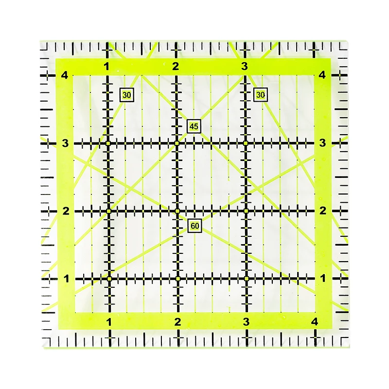 Green/Colorful Acrylic Patchwork Ruler Square/Rectangle Ruler Clothing Craft Tools For DIY Sewing Measuring Tools Drawing Ruler 