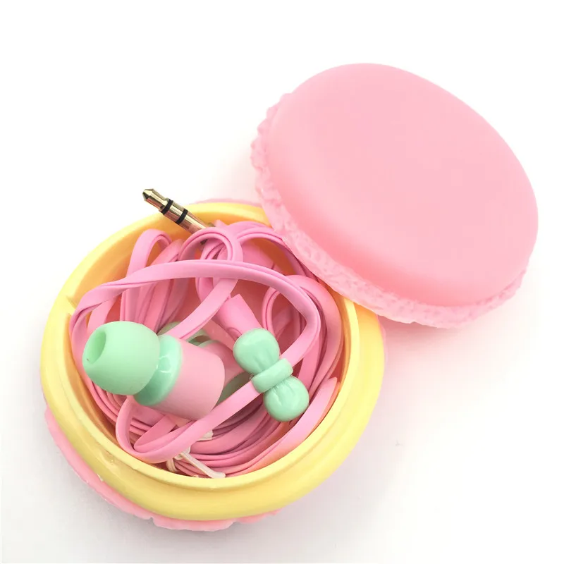 Новинка наушники Macarons карамельных цветов для девочек подарок милые вкладыши