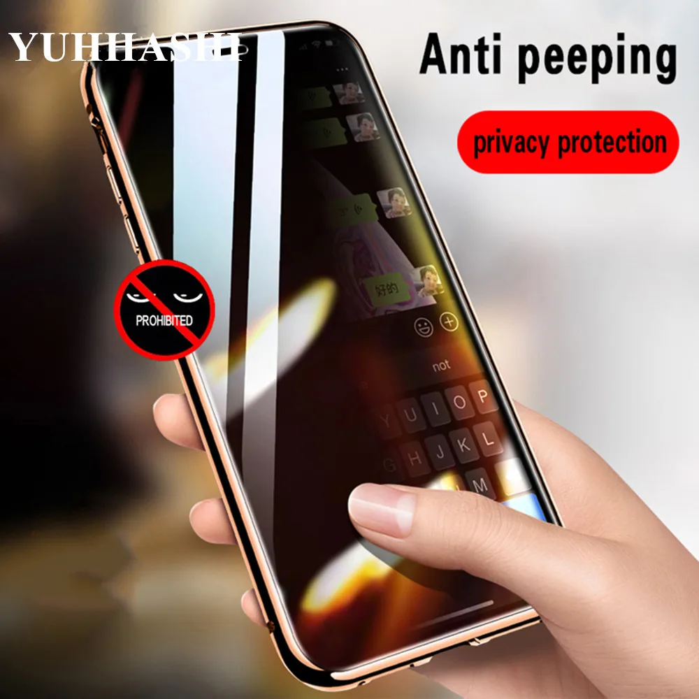 Privacy 9H Tempered Glass Magnetic Case For iPhone 11 Pro XR XS Max Double Sided Anti 1