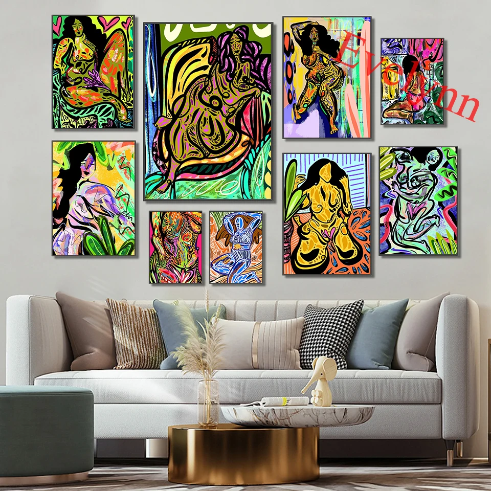 

Abstract Venus Graffiti Woman Portrait Painting Posters And Prints Wall Art Canvas Pictures Home Living Room Bedroom Decor Frame