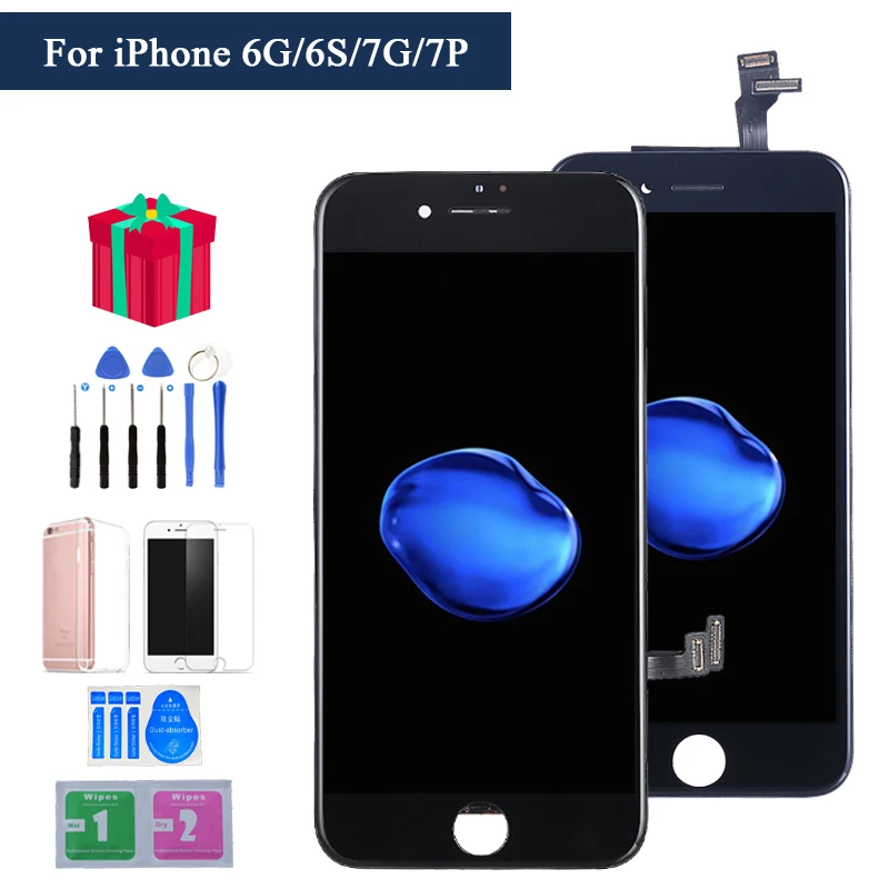 

100% AAAA Original LCD Screen For iPhone 7 7 Plus Screen LCD Display Digitizer Touch For iPhone 6 6S Screens Replacement LCDS