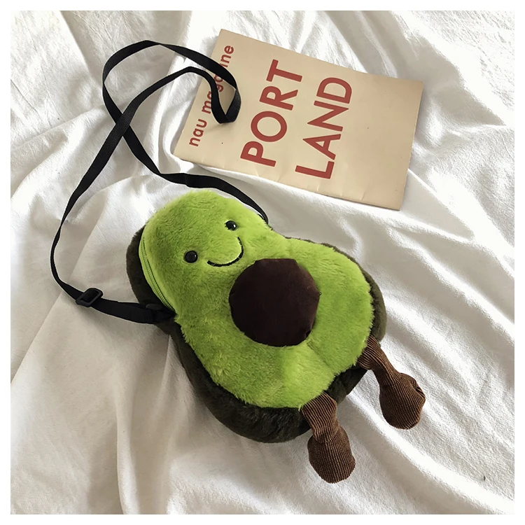 Small Crossbody Shoulder Bags For Girls Cute Cartoon Toast Toy Fruit Shape Avocado Wallet Designer Clear Purse And Handbags