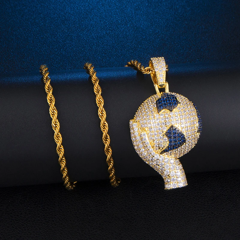 US7 Bling Iced Out World в вашей подвеска на руки и ожерелье s хип хоп с фианитами микро-паве