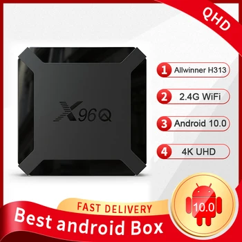X96Q TV BOX Android 10.0 2020 Allwinner H313 Quad Core Full HD 1G8G 2.4G WIFI 2GB 16GB 4K Media Player Android Set-Top Box X96 Q x96max plus tv box amlogic s905x3 quad core full hd lan 1000m tv box android 9 0 4g64g 32g 8k media player android box x96