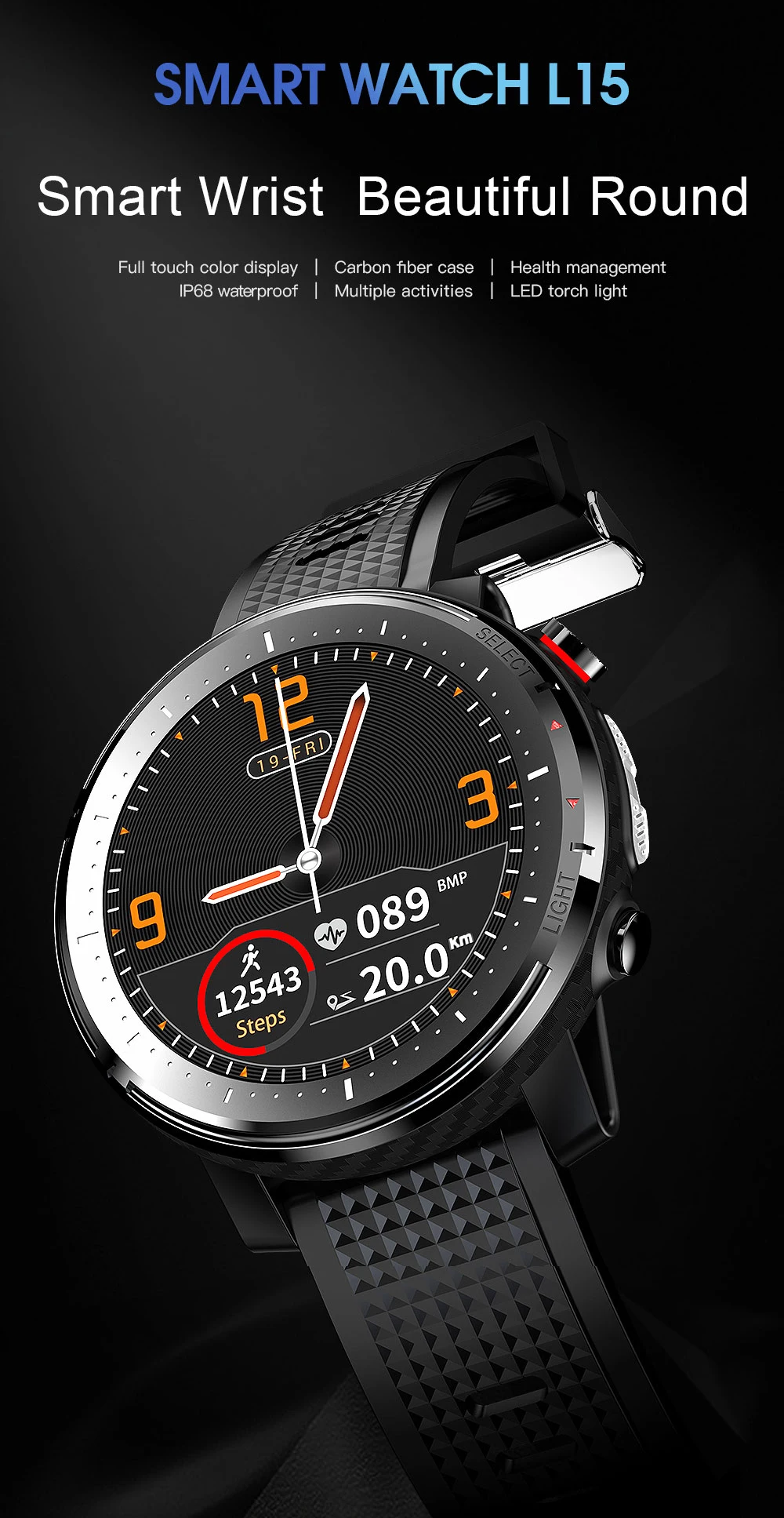 Timewolf inteligente whatch android reloj inteligente hombre