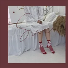 Японские норковые носки с бриллиантами, женские модные теплые шерстяные ворсовые носки, женские ретро носки средней длины, зимние носки для замены волос