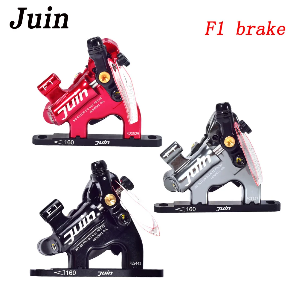 US $137.00 Juin Tech F1 Bicycle Bike Disc Brake Calipers with Flat Mount Adapter Cyclocross CX Road Bike Caliper Set with 160mm Rotors