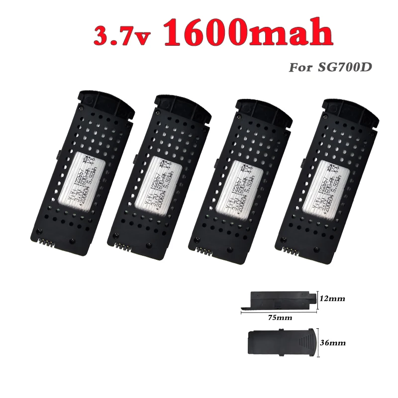 4 шт. Lipo аккумулятор для беспилотника 3 7 V 1600mAh ZD5-L S6 SG700-D RC Дрон Квадрокоптер