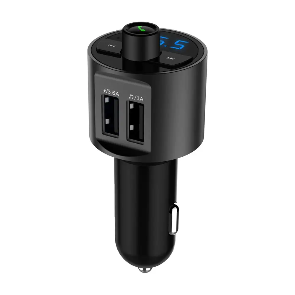 Автомобильный mp3 Bluetooth fm-передатчик Bluetooth плеер, автомобильное зарядное устройство с двумя usb-портами функция быстрой зарядки может отвечать на звонки, слушать музыку